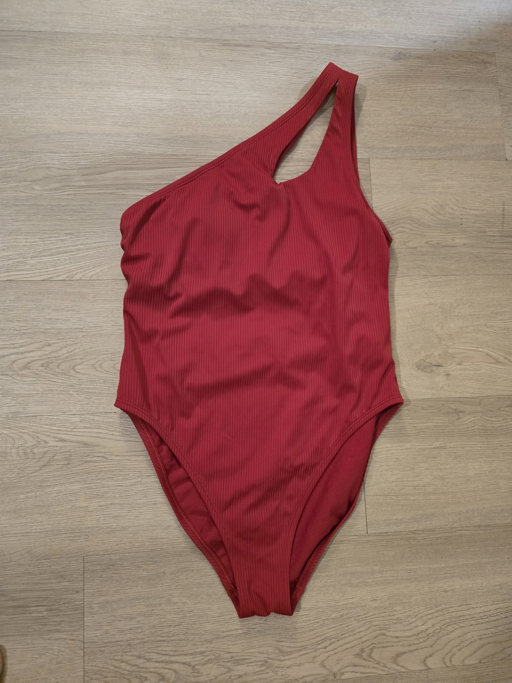 Shade & Shore One-Shoulder Red Swimsuit